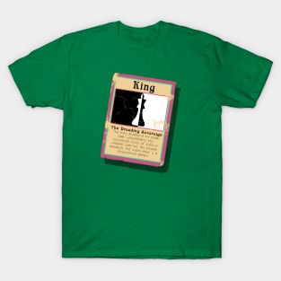 The Brooding Sovereign Chess King Trading Card T-Shirt